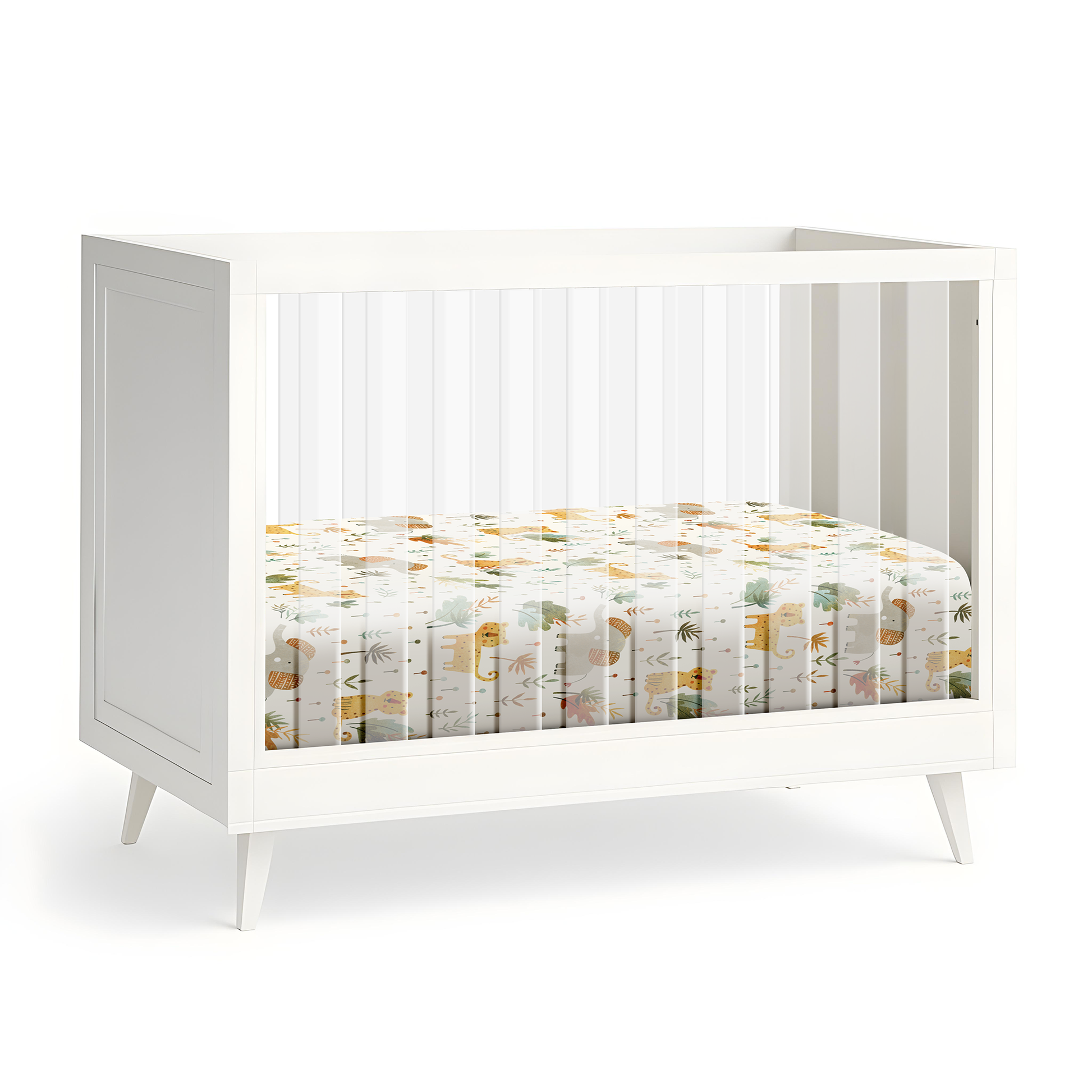 Bundle: Safari Elephant Crib Sheet + Changing Pad Cover