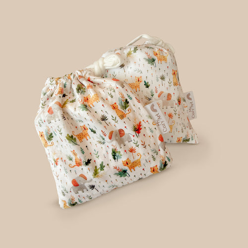 Bundle: Safari Elephant Crib Sheet + Changing Pad Cover