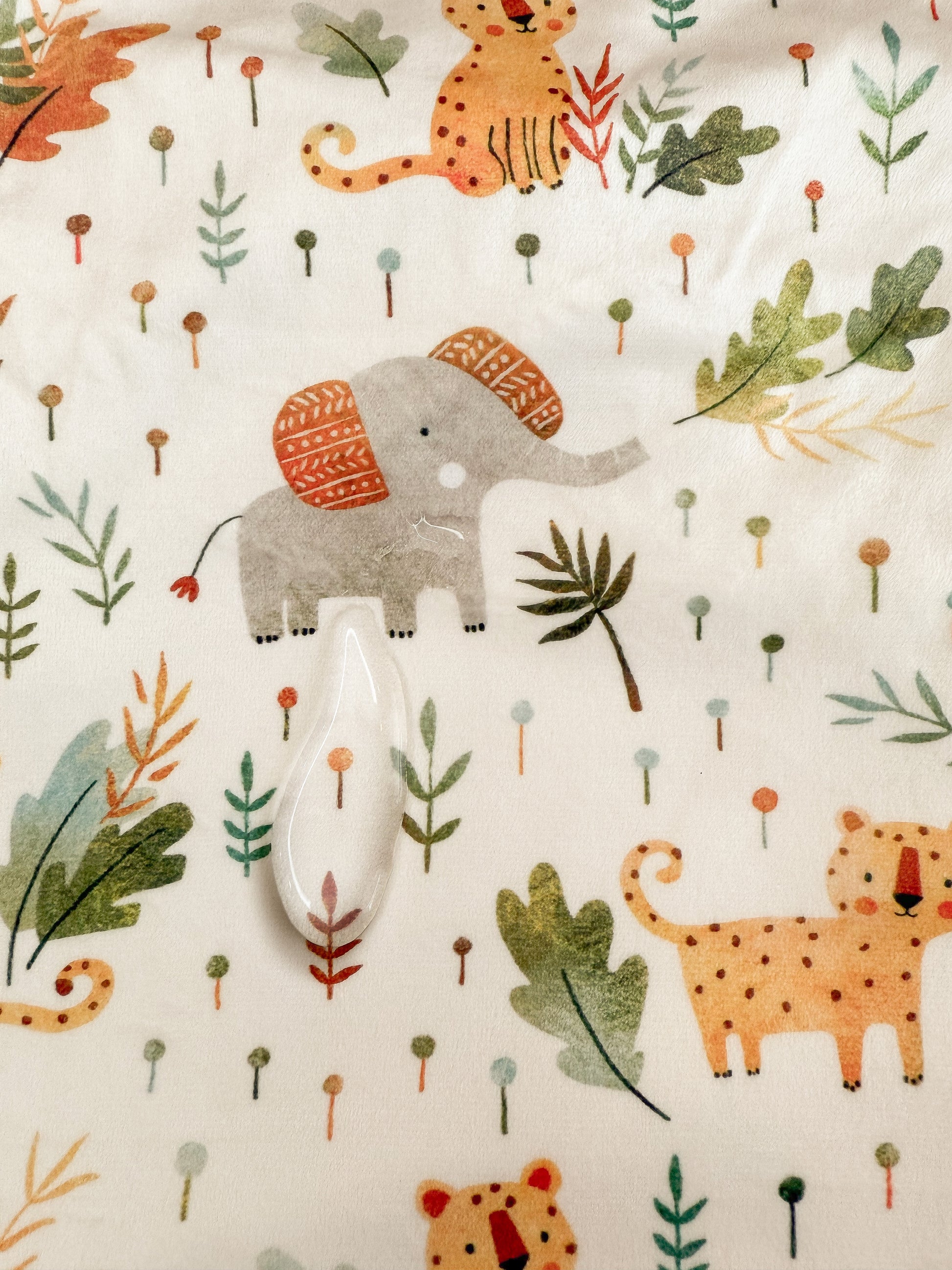Bundle: Safari Elephant Crib Sheet + Changing Pad Cover