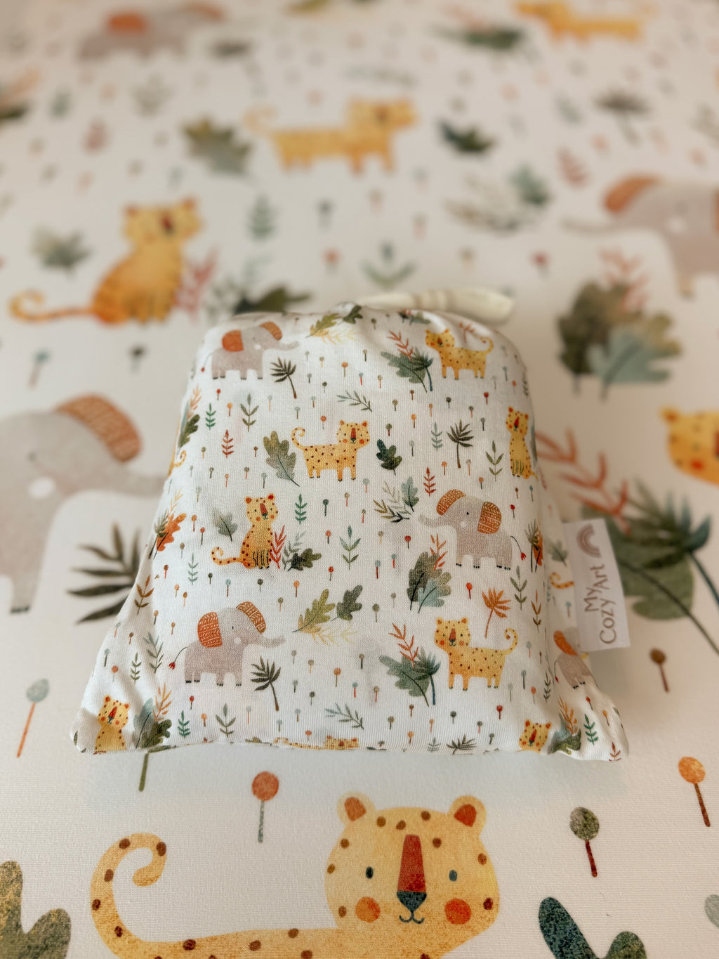 Bundle: Safari Elephant Crib Sheet + Changing Pad Cover