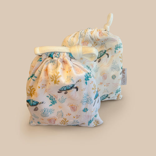 Bundle: Sea Turtle Crib Sheet + Changing Pad Cover