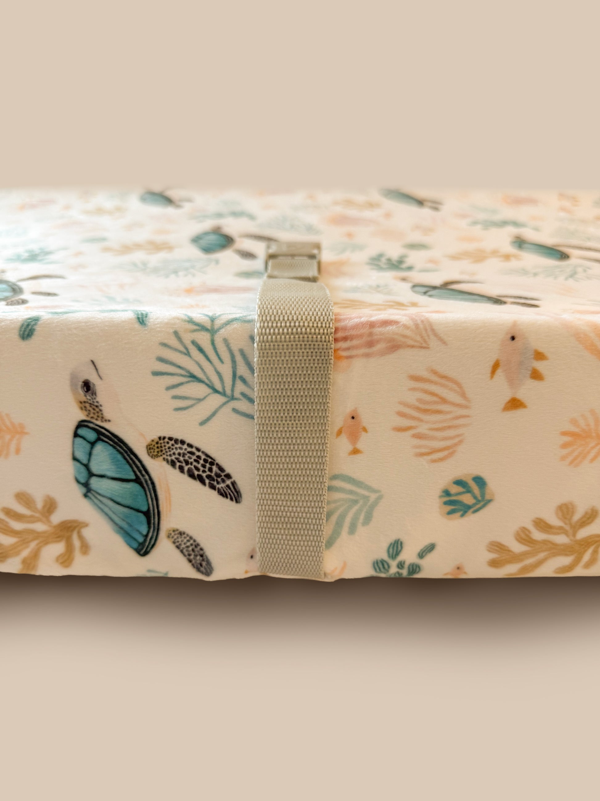 Bundle: Sea Turtle Crib Sheet + Changing Pad Cover