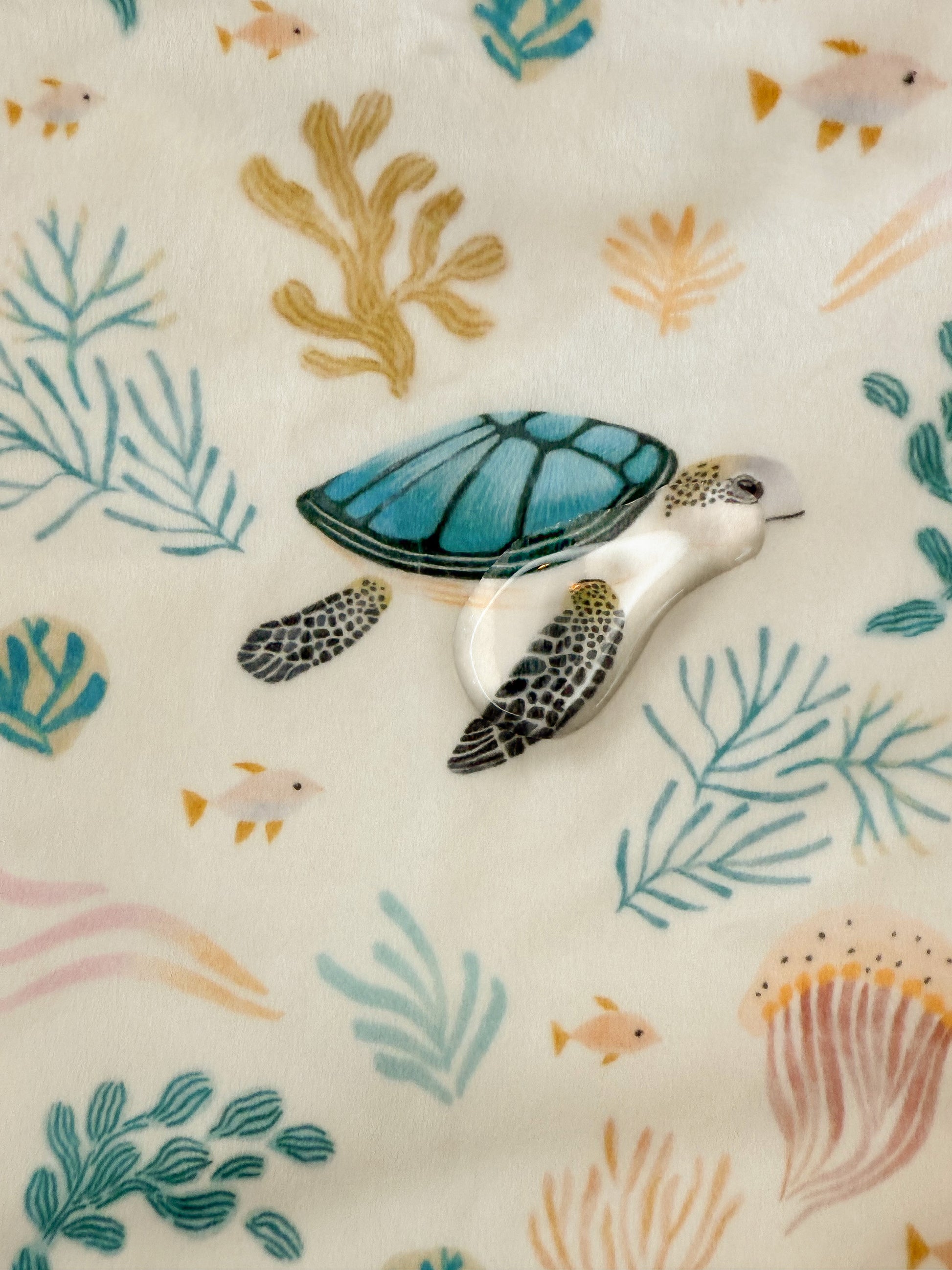 Bundle: Sea Turtle Crib Sheet + Changing Pad Cover