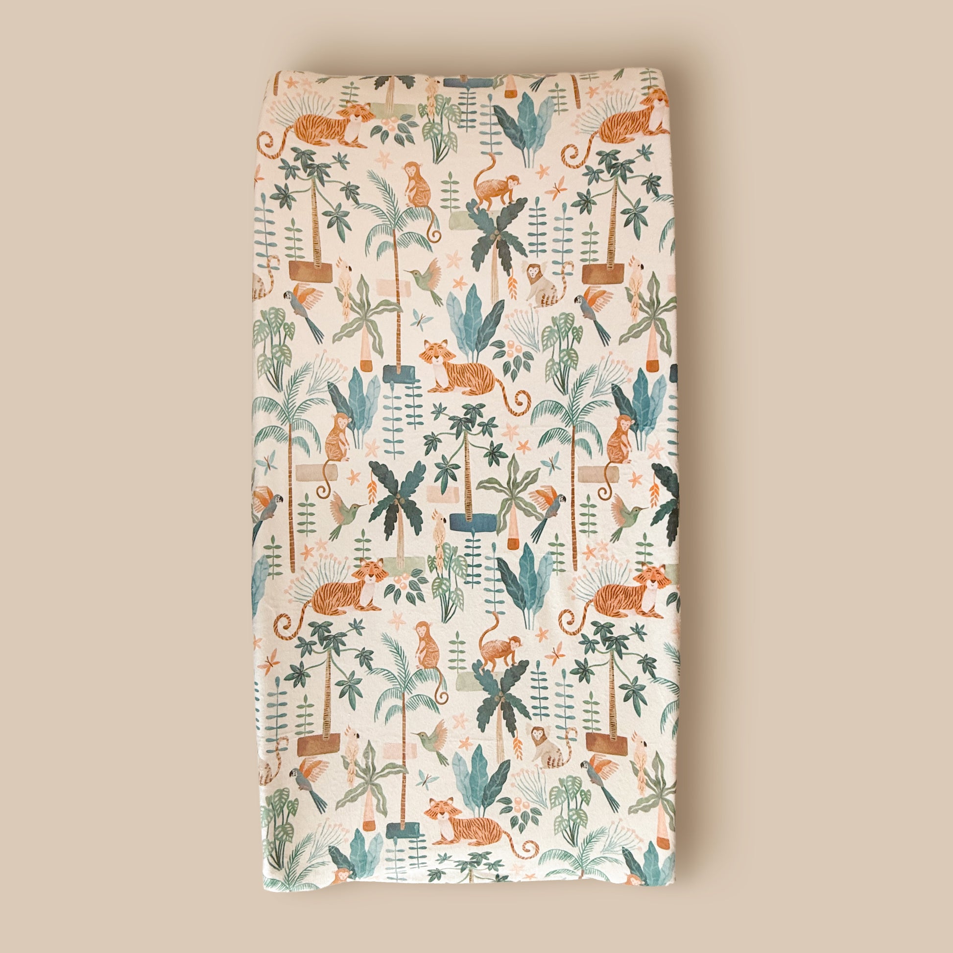 Bundle: Tiger Jungle Crib Sheet + Changing Pad Cover