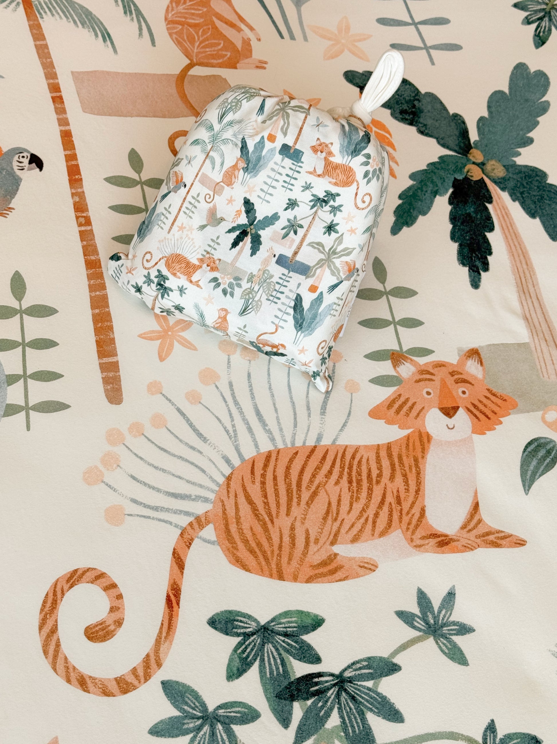 Bundle: Tiger Jungle Crib Sheet + Changing Pad Cover